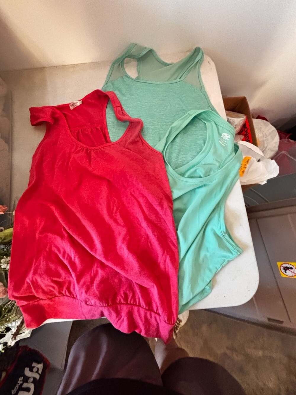 Athletic Works DriWorks Teal Racerback Tank Top Size XL 16-18